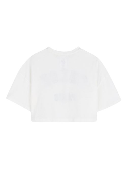T-shirt bambina Chloé corta bianca con logo Chloe' Kids | C20862117